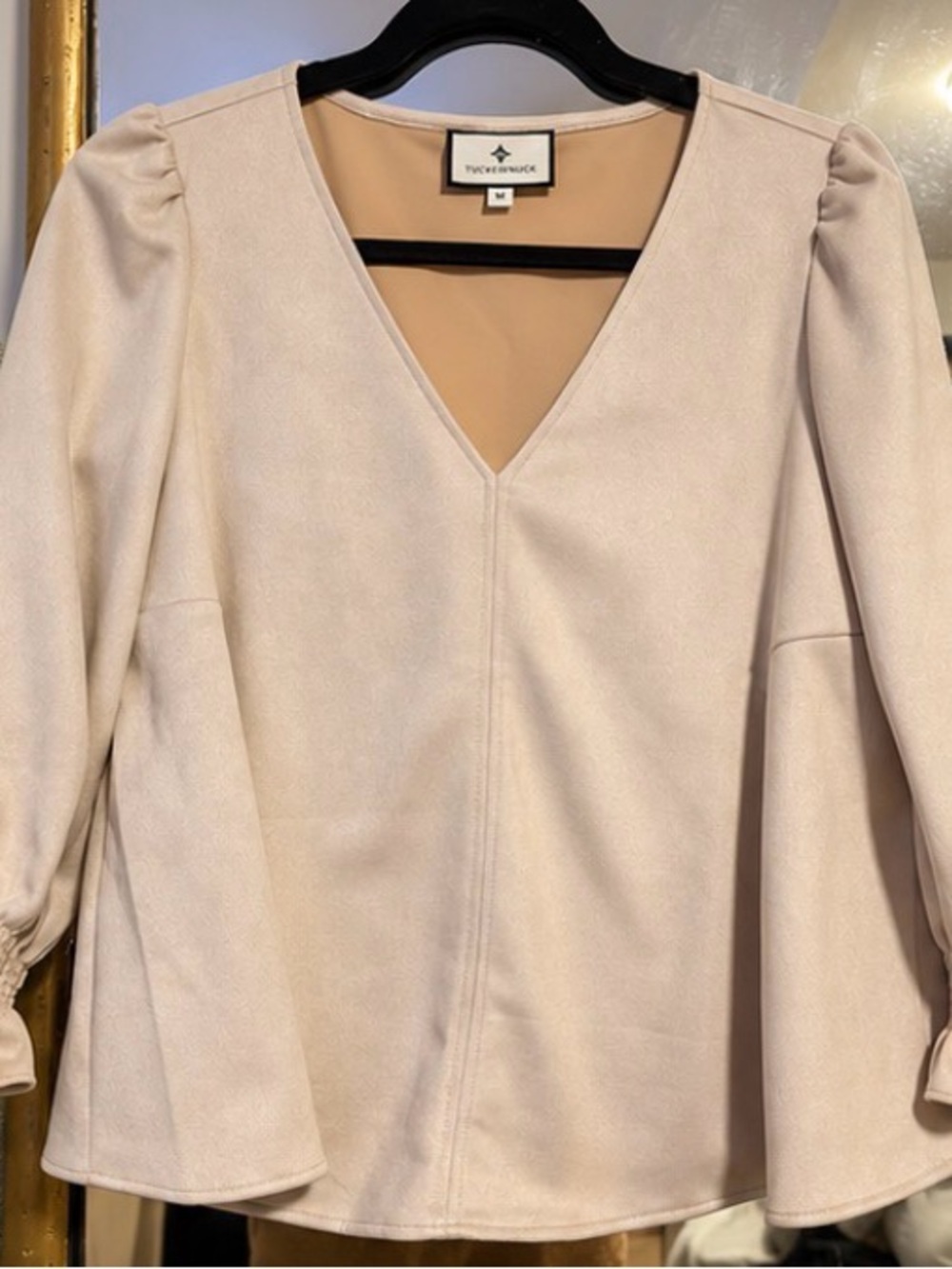 TUCKERNUCK | Cream V-Neck Long Sleeve Dress